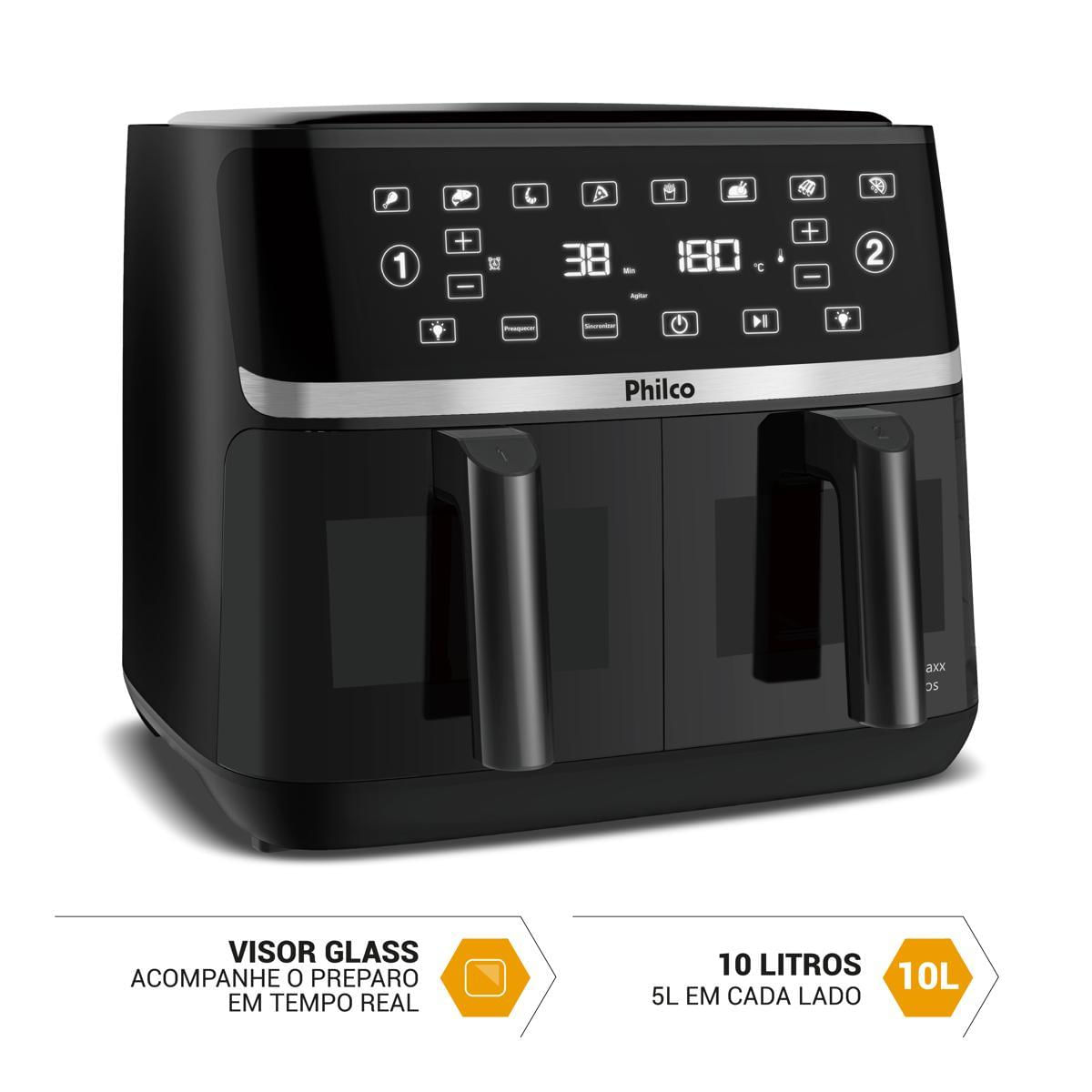 Air Fryer Philco 10L Cesto Duplo 2000W PAF10A